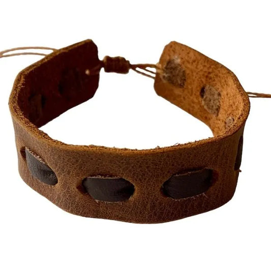Morse Leather Bracelet