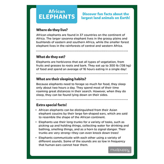 African Elephant Mini Puzzle