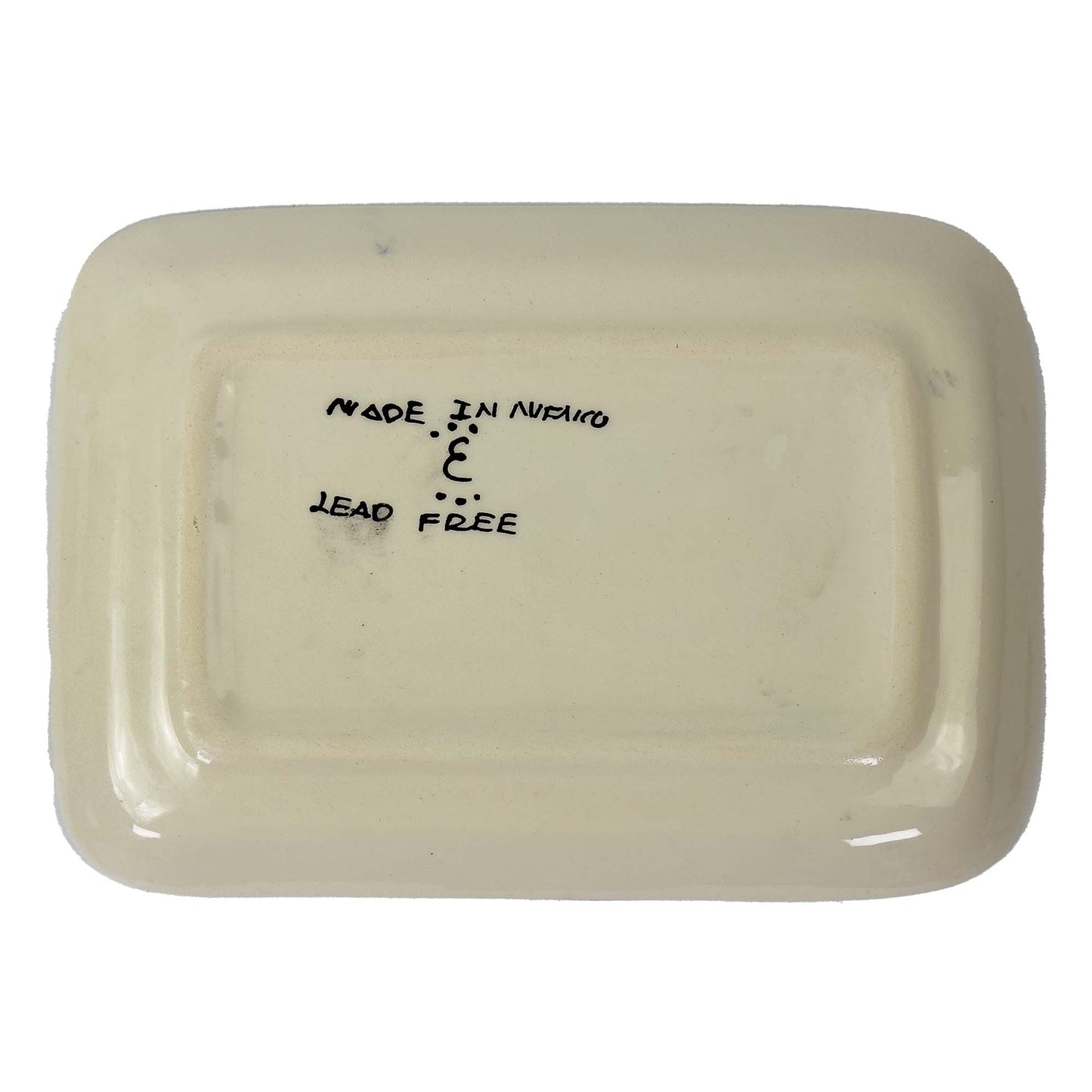 Mexican Ceramic Blue Plumeado Serving Platter