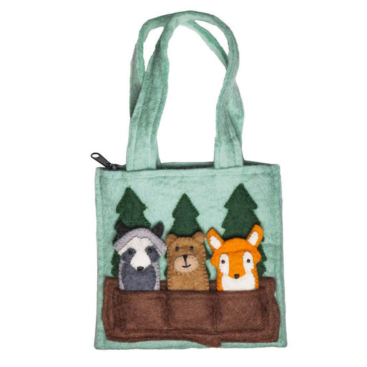 Woodland Friends Finger Puppet Bag