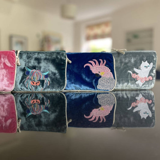 Silk Velvet Cat Purse