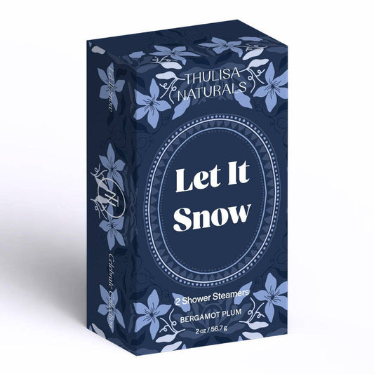 Let It Snow Shower Steamers in Bergamot Plum