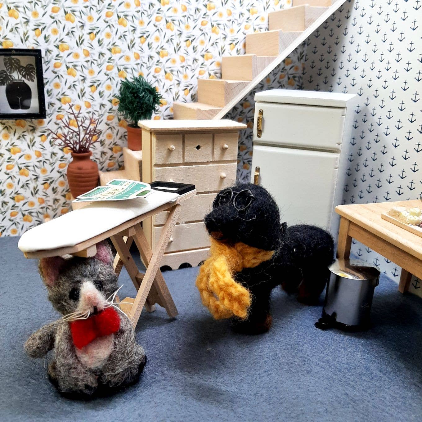 Handmade Felt Ferguson the Cat Ornament