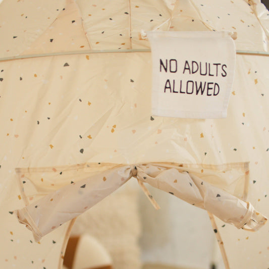 No Adults Allowed Canvas Sign