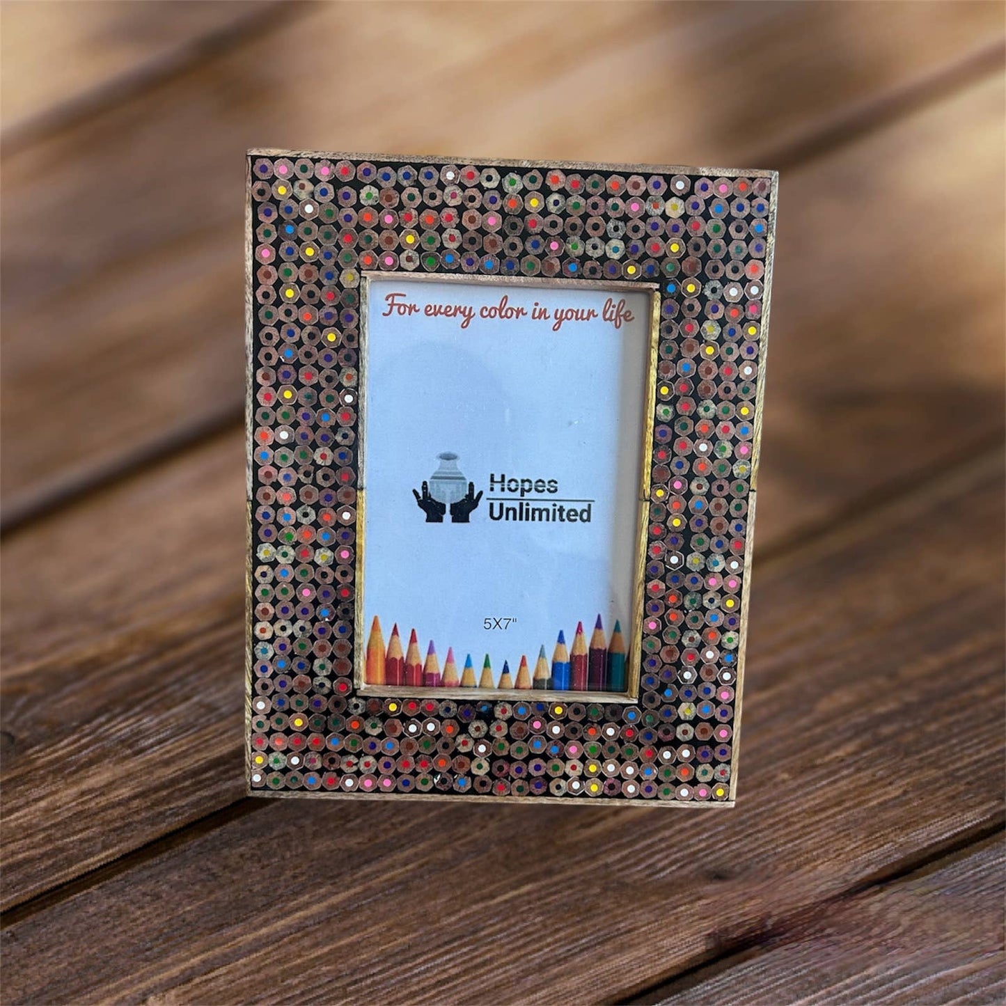 Recycled Pencils Picture Frame: 4 x 6