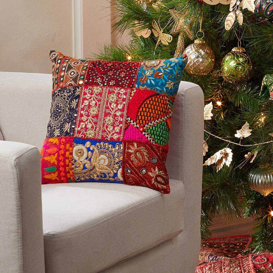 Glittering Patchwork Pillow
