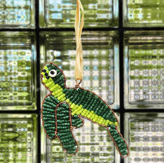 Beaded Sea Turtle Ornament