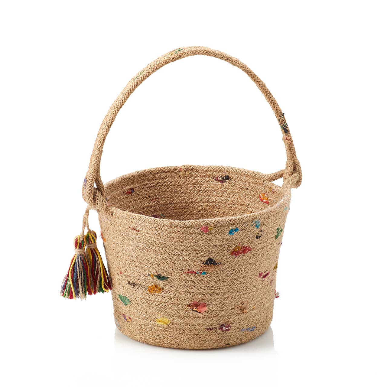 Speckled Sari Jute Easter Basket