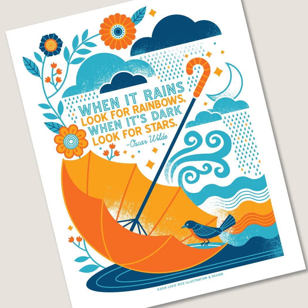 Rainbows and Stars Art Print