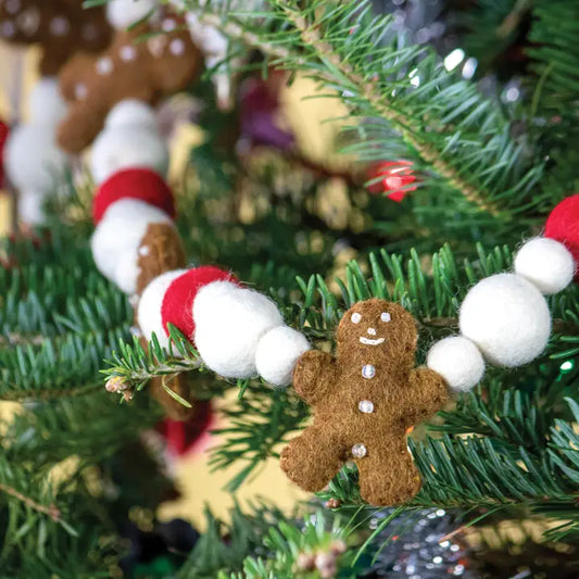 Gingerbread Man Felt Garland