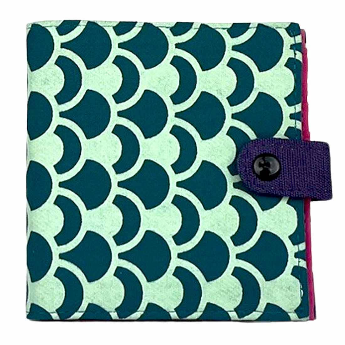 Square Wallet: Navy and Grey