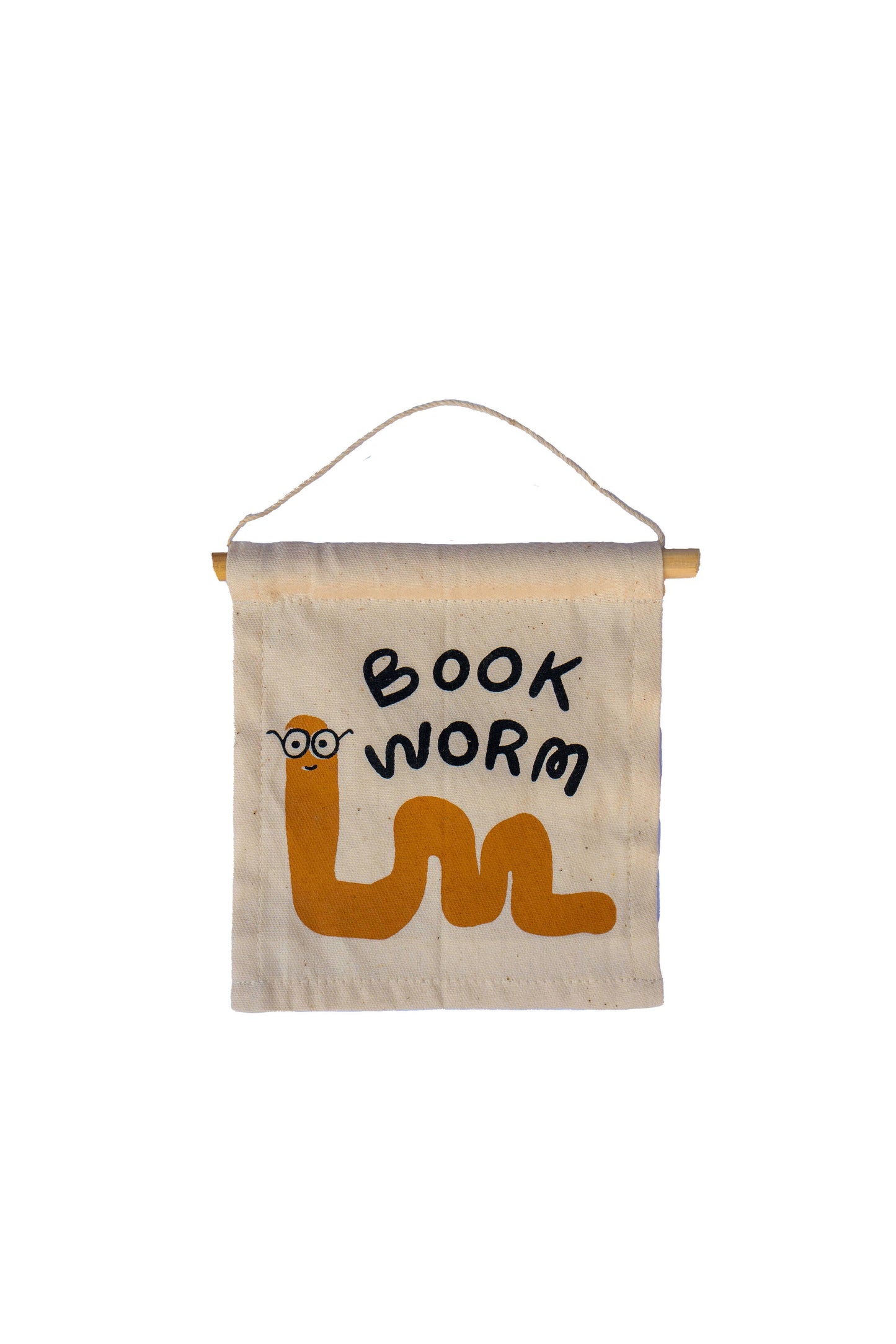 Book Worm Canvas Sign
