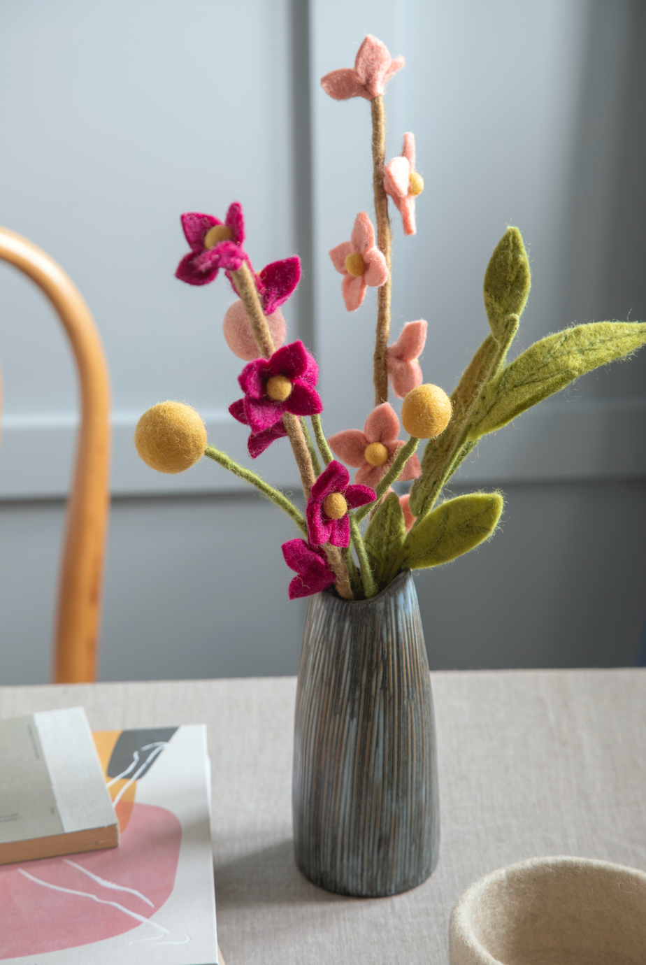 Cerise Flowers on Stalk