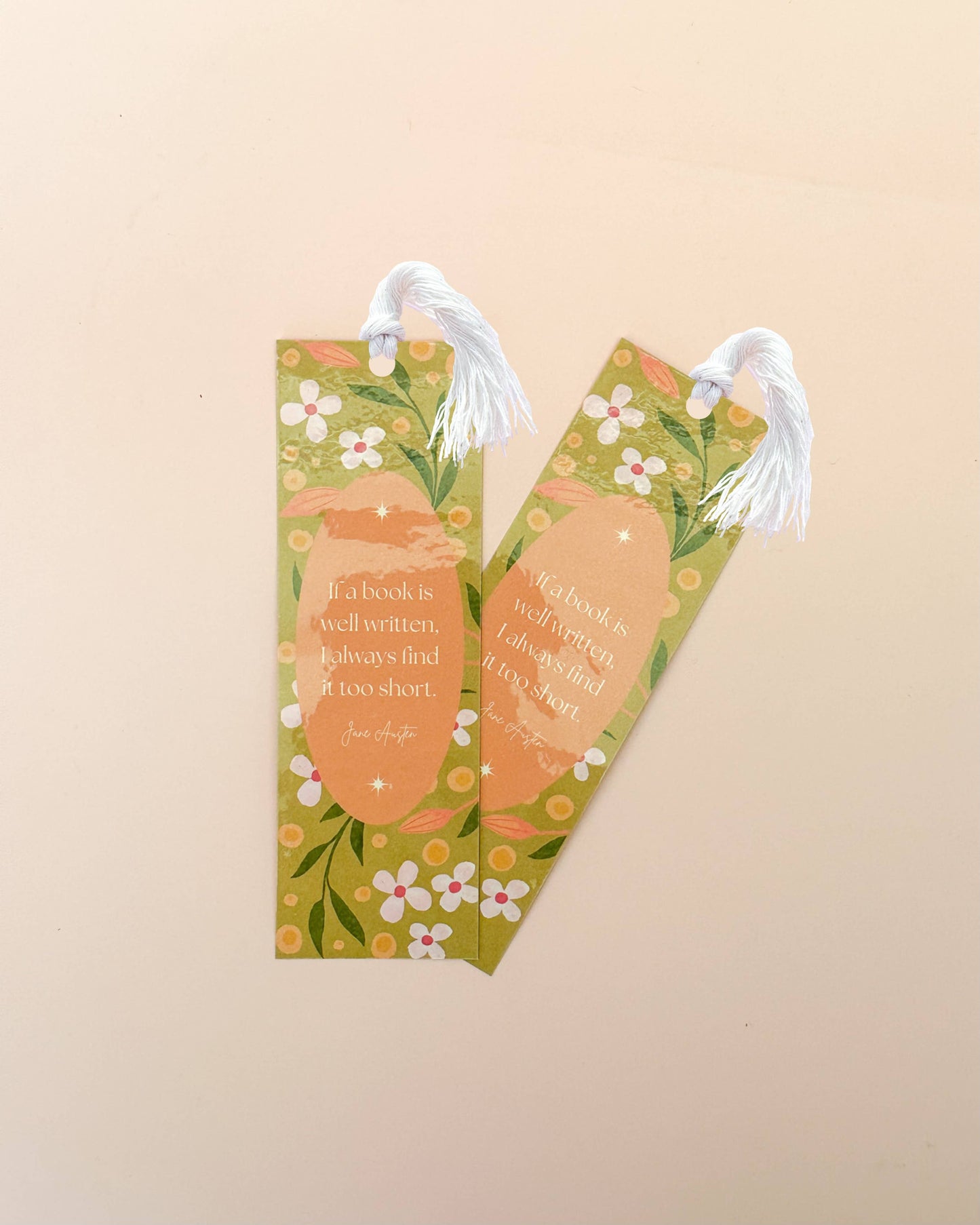 Peace & Justice are Intertwined Handmade Bookmark