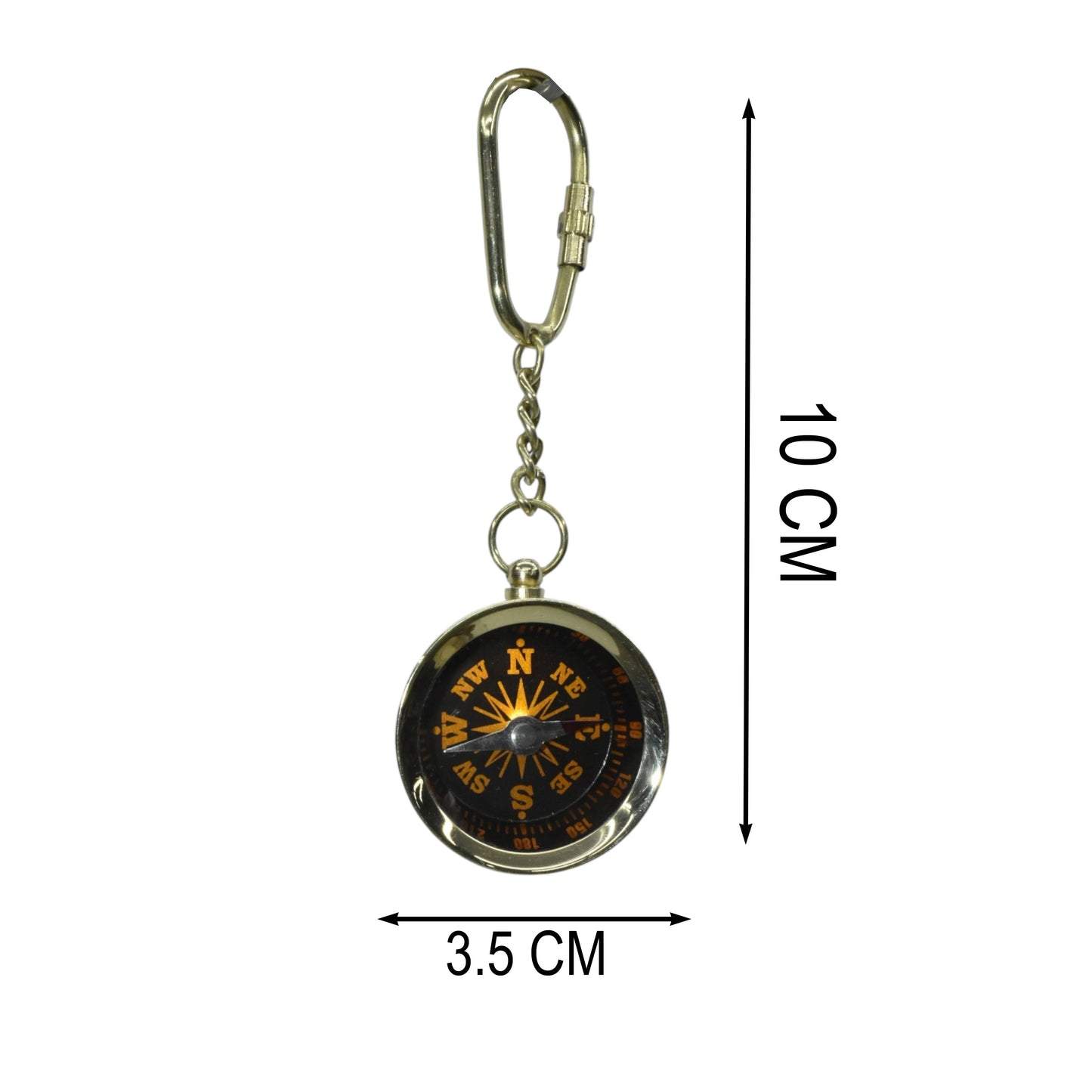 Brass Compass Key Chain