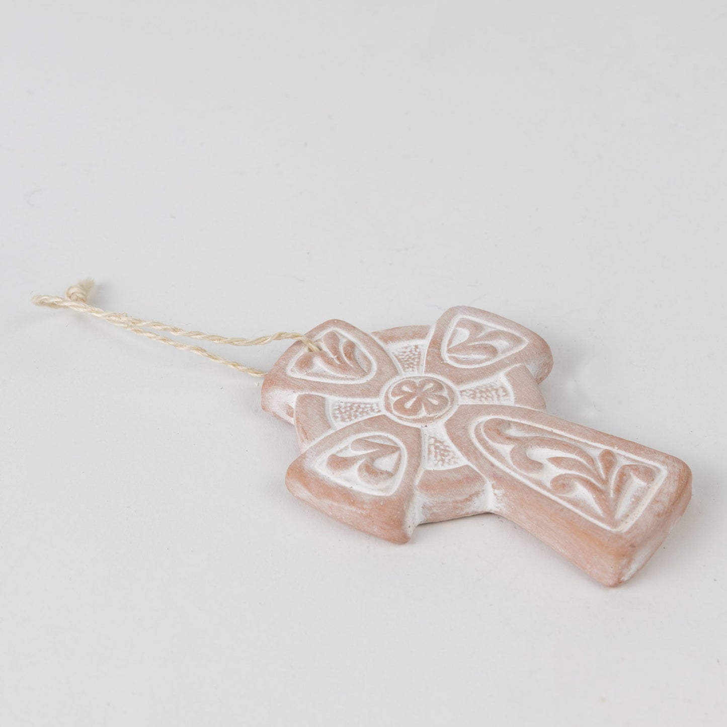 Fleurish Terracotta Celtic Cross Ornament