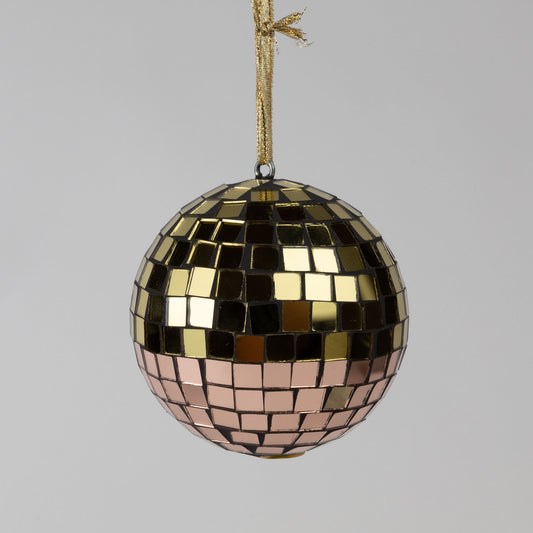 Rose Gold Disco Ball Ornament