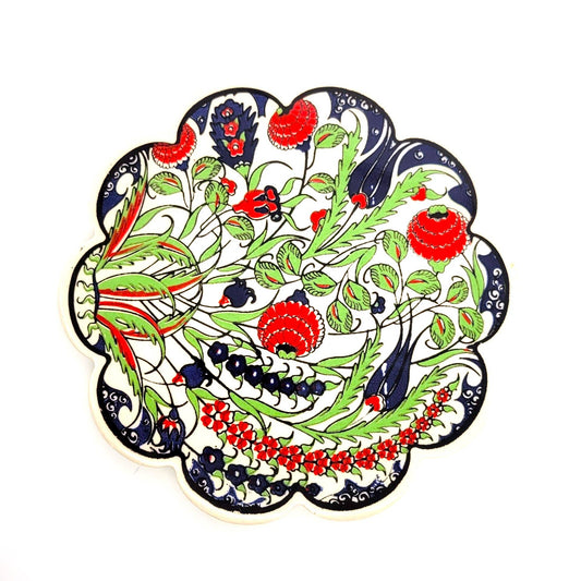 Ceramic Screen Printed Hot Pad Trivet in Assorted Patterns