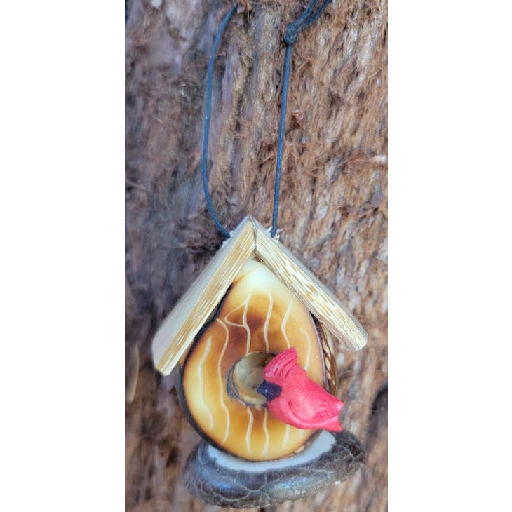 Tagua Nut Bird House Ornaments