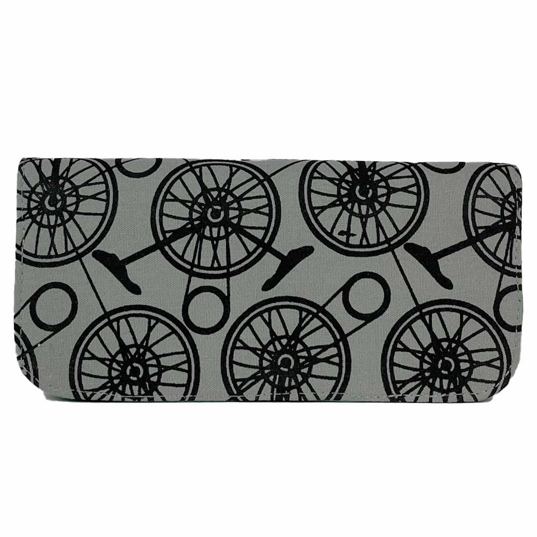 Blue Bikes Cotton Long Wallet