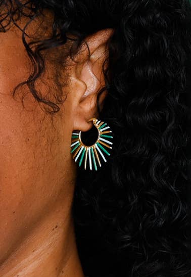Radiant Rise Hoops in Mint