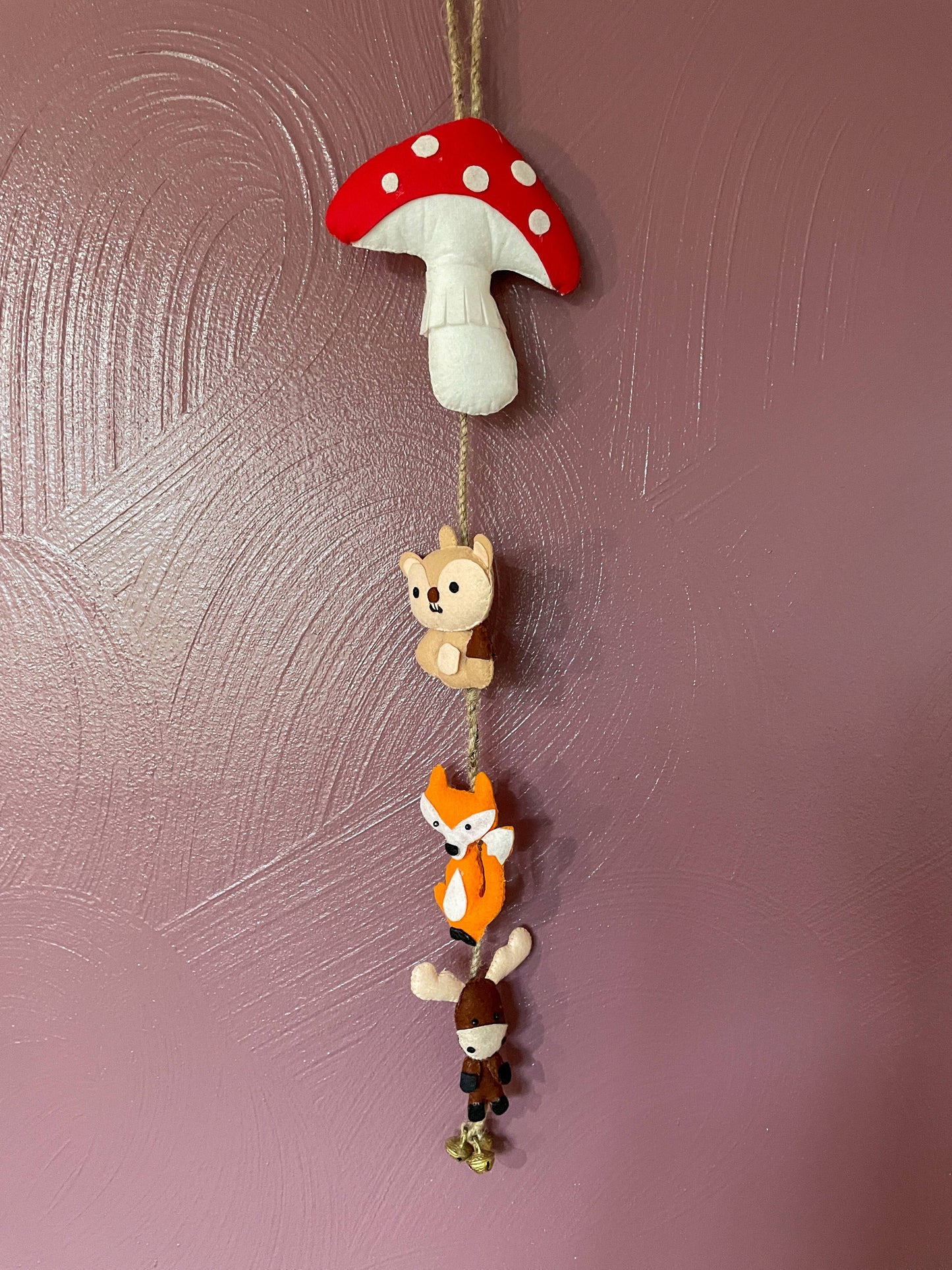 Handmade Woodland Creatures Felt Wall Hanging