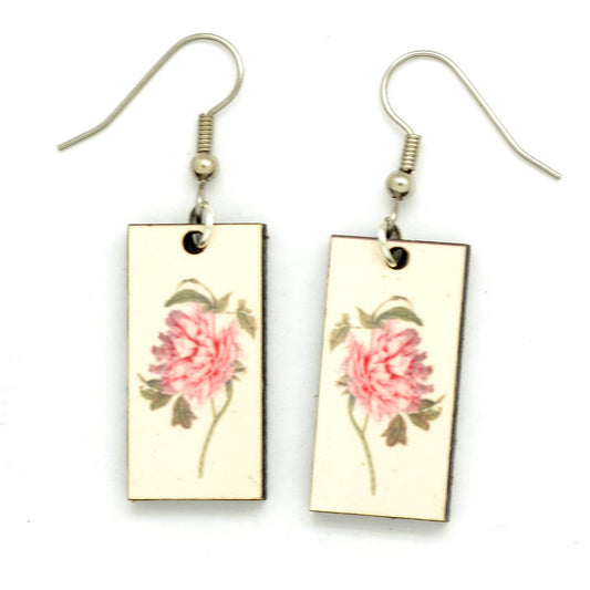 Vintage Botanical Illustration Dangle Earrings