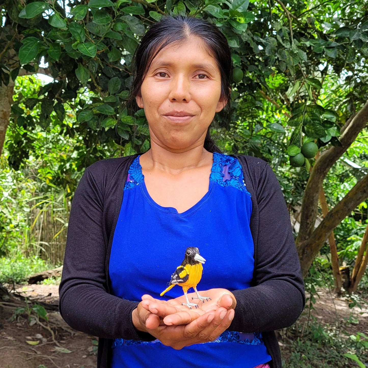 Baltimore Oriole Woven Ornament