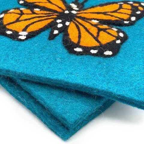 Monarch Blue Square Felt Trivet