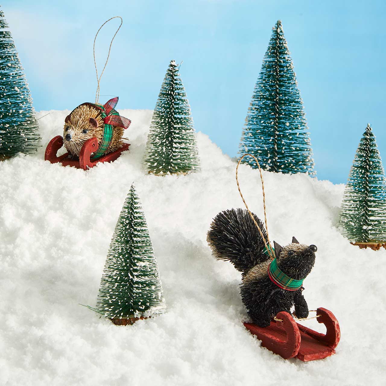Sledding Buri Skunk Ornament
