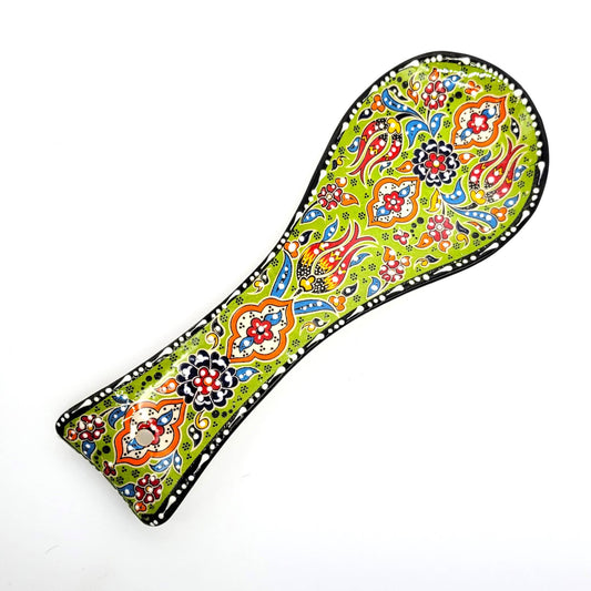 Ceramic Screen Printed Spoon Rest in Assorted Patterns