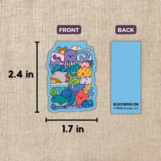 Happy Sea Life Pile Magnetic Bookmark