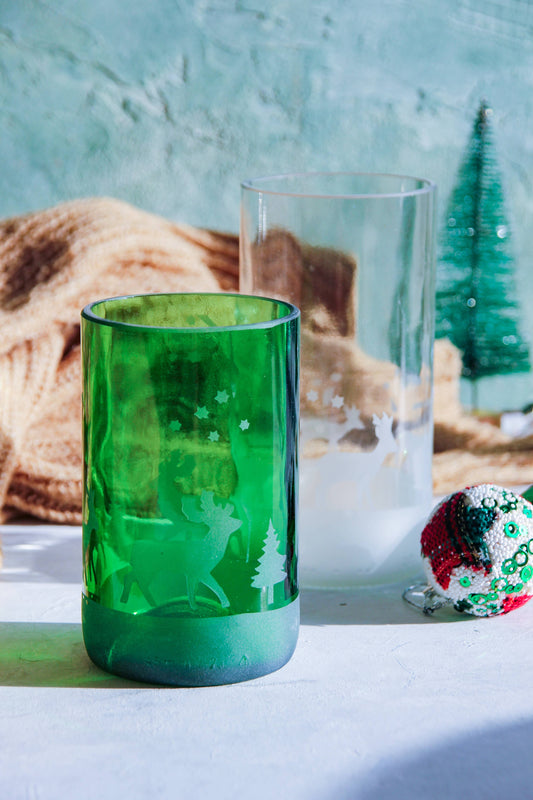 Upcycled Holiday Drinking Glasses