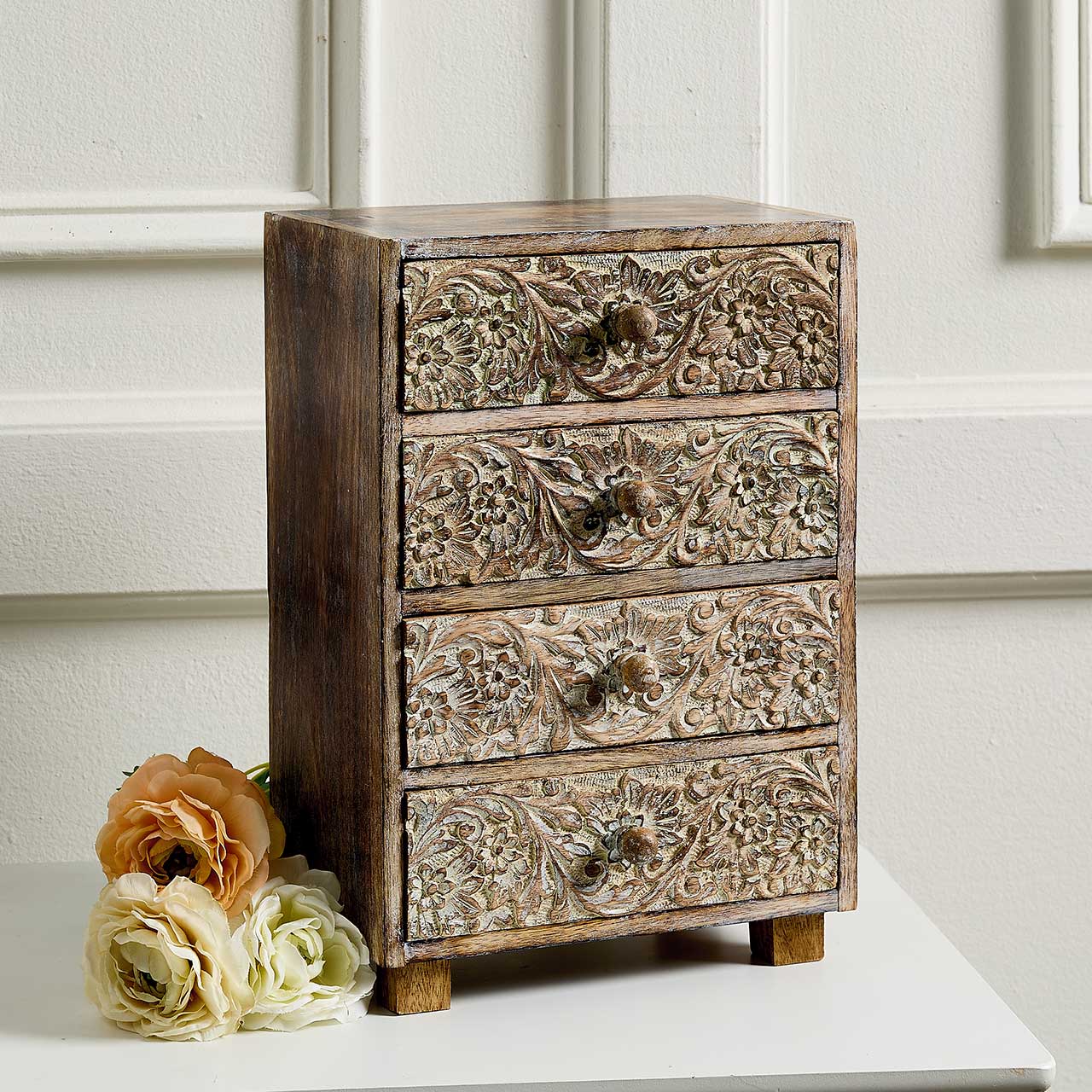 Tabletop Floral Chest