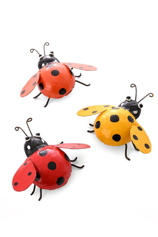 Recycled Metal Ladybug Sculpture