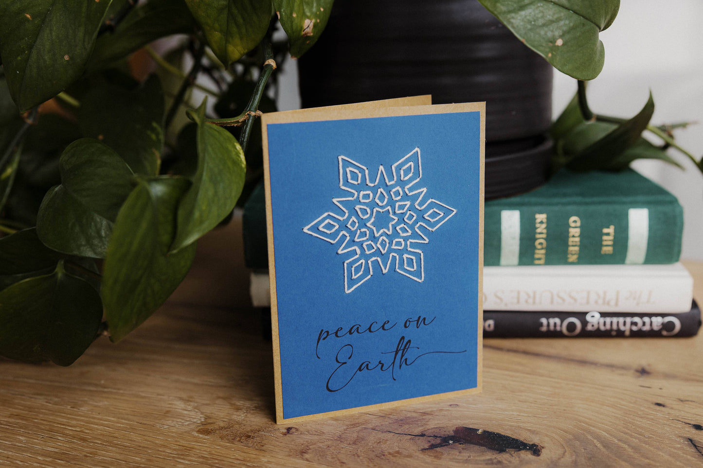 Peace on Earth Embroidered Greeting Card