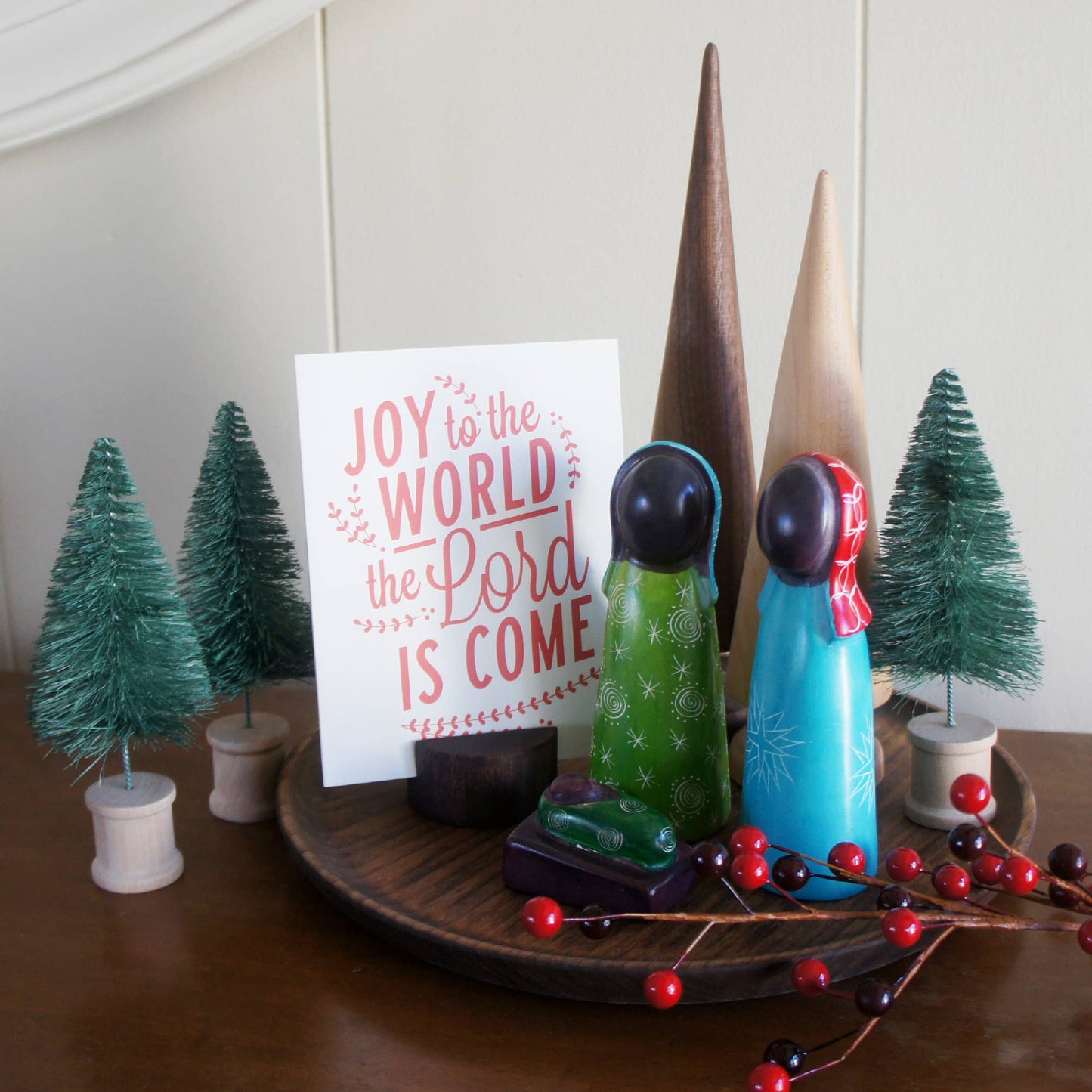 Colorful 3 Piece Nativity