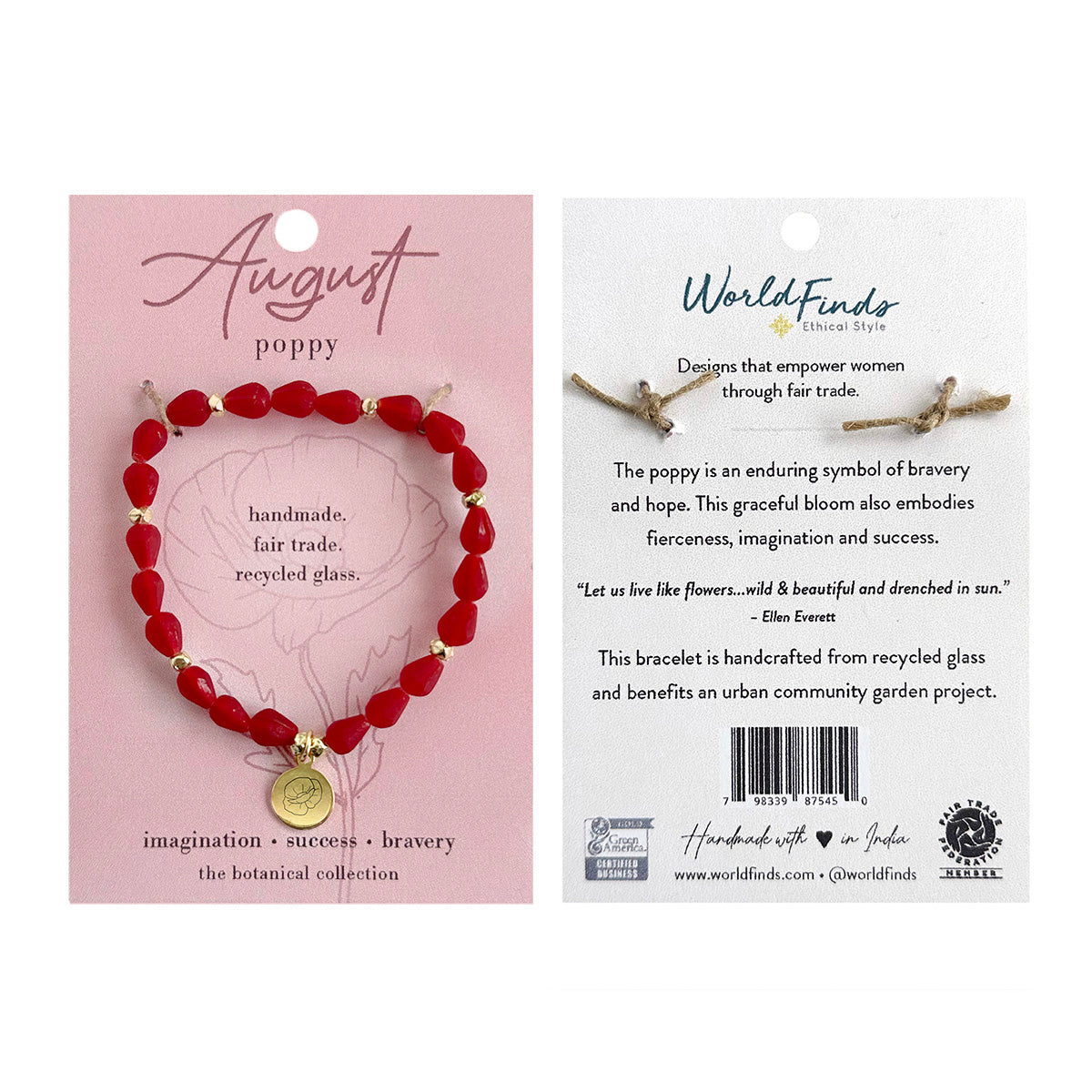 August Botanical Bracelet