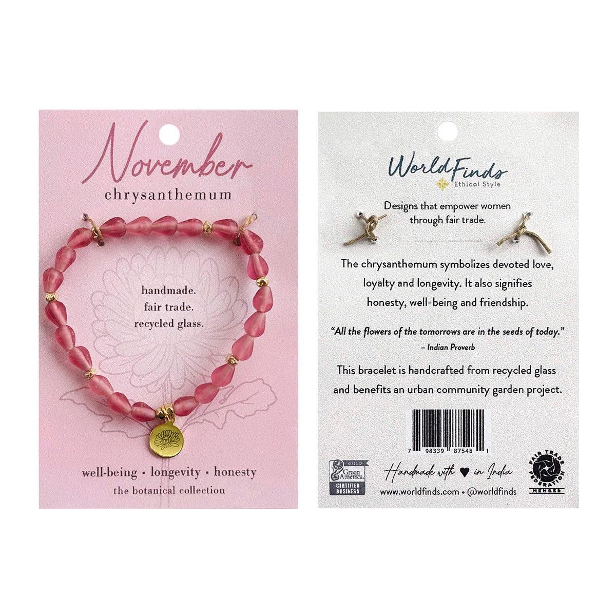 November Botanical Bracelet