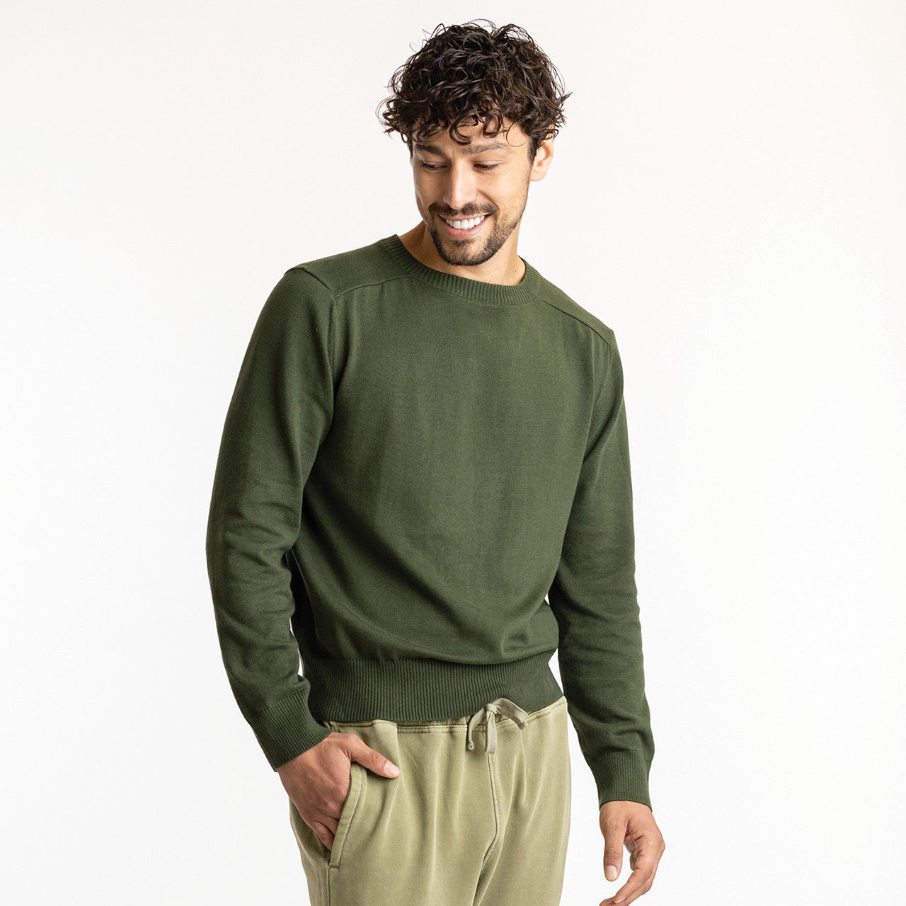 Pearl Stripe Organic Cotton Crew Sweater