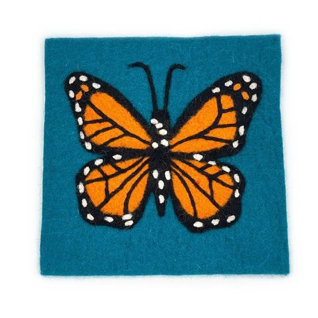Monarch Blue Square Felt Trivet