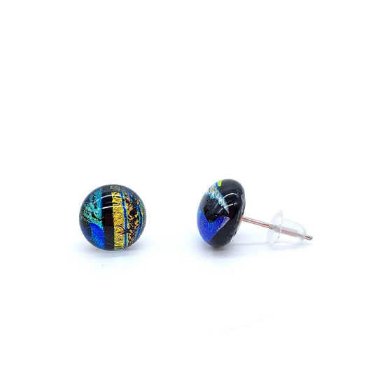 Horizon Dichroic Glass Stud Earring