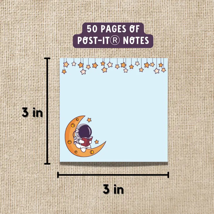 Reading Astronaut Sticky Notes