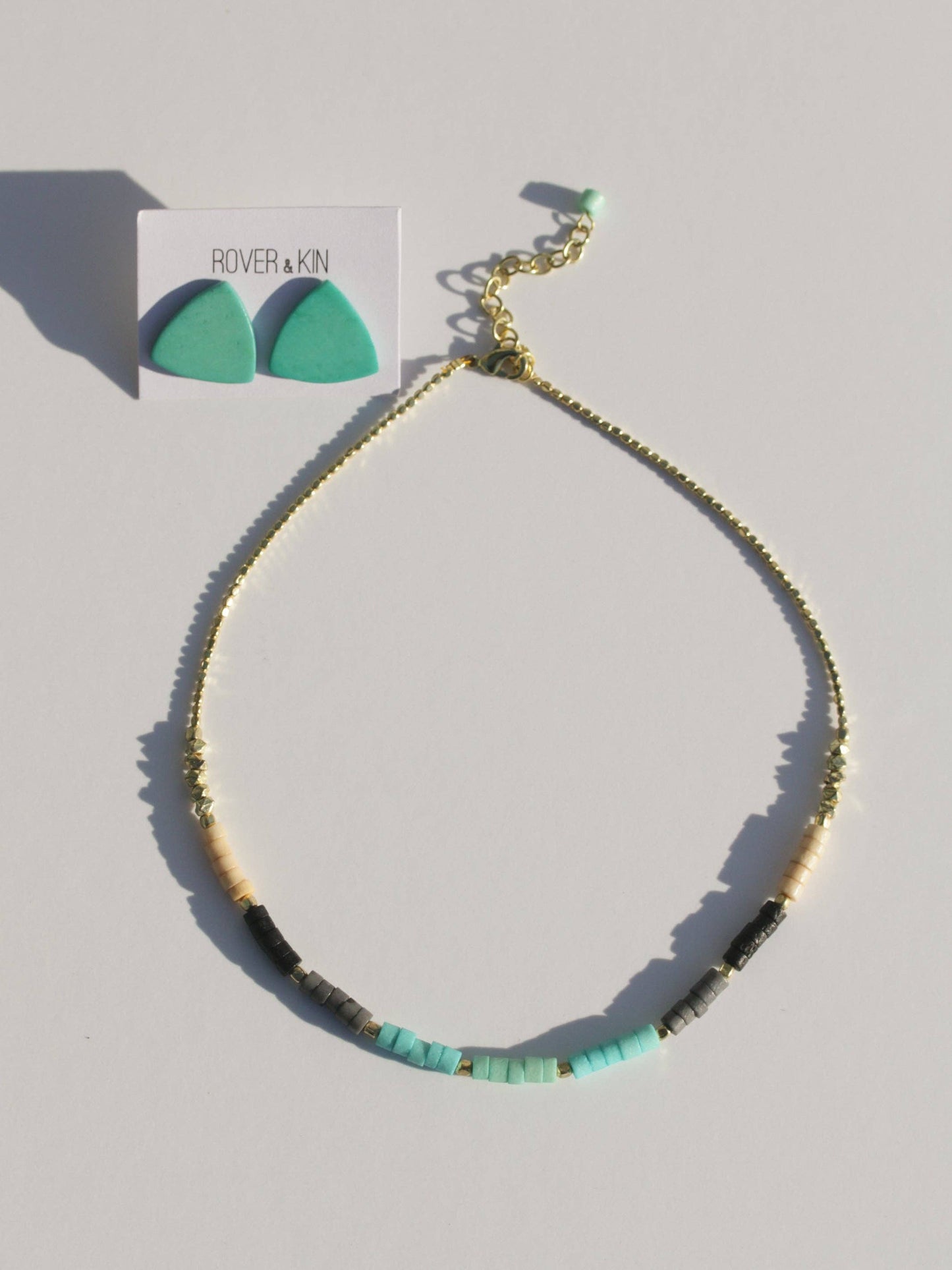 Turquoise Gradient Beaded Necklace