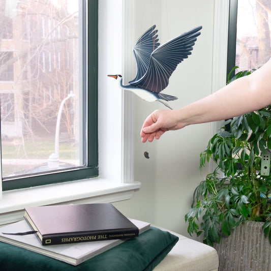 Blue Heron Flying Bird Mobile