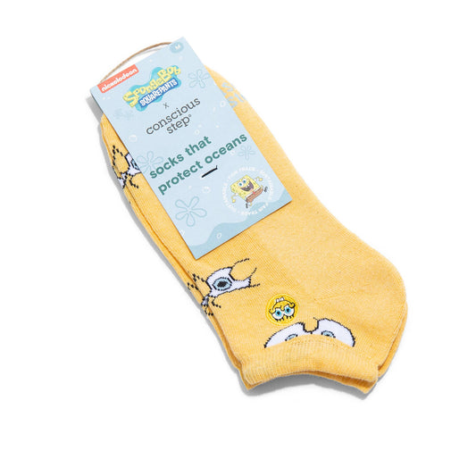 SpongeBob Ankle Socks that Protect Oceans: Medium