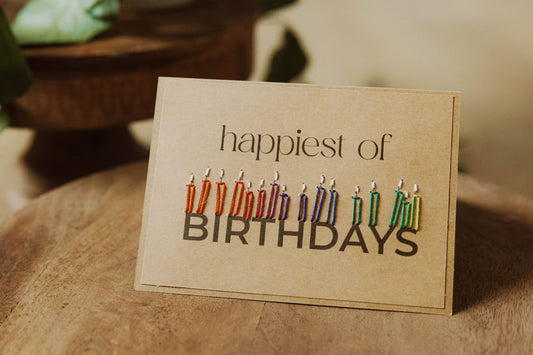 Happiest of Birthdays Embroidered Greeting Card