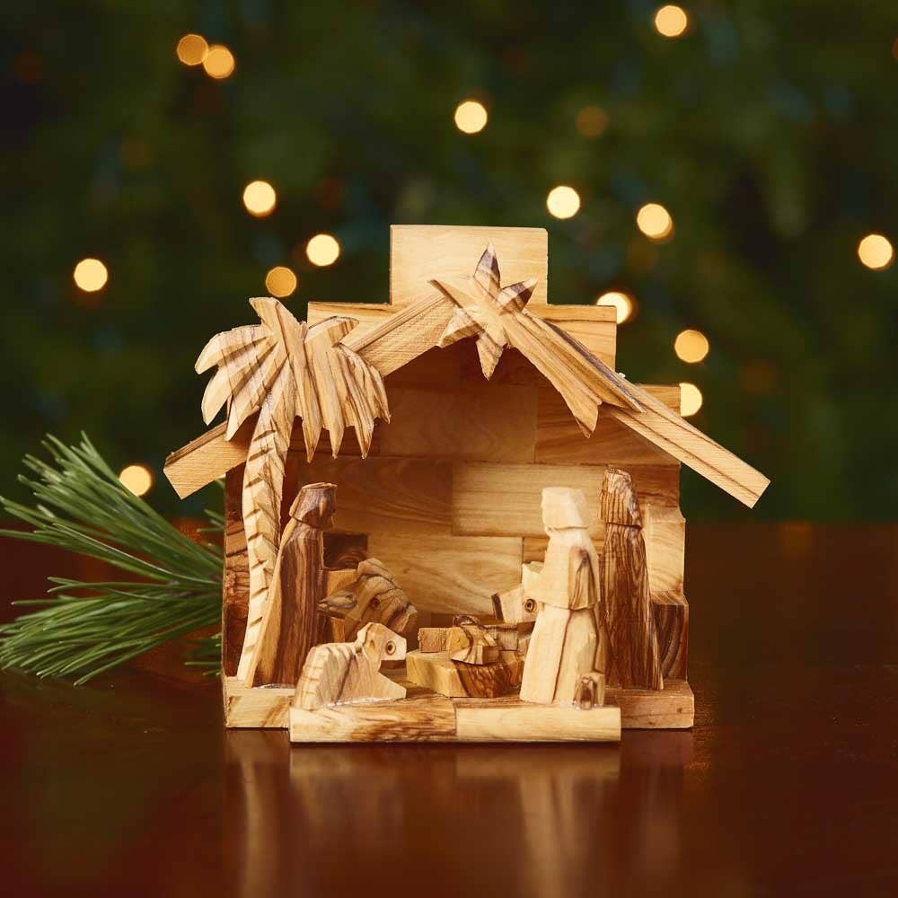 Olive Wood Christmas Crèche