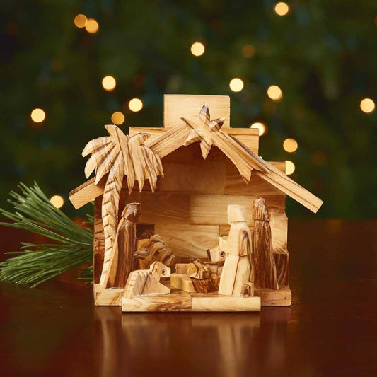 Olive Wood Christmas Crèche