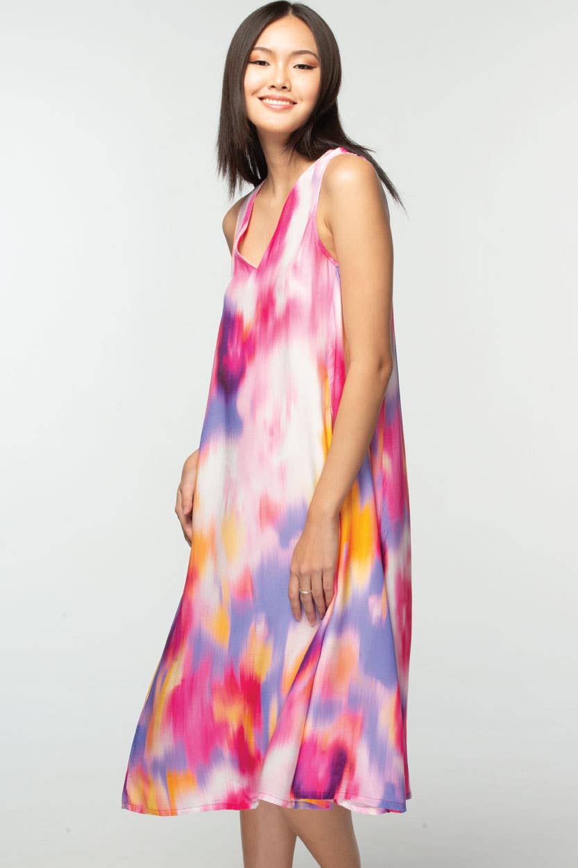Rose Multi Aisha Cupro Dress